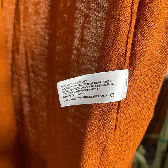 A New Day‎ Orange Duster Cardigan Long Sleeve Open Front Pockets Knit Small - Picture 5 of 8